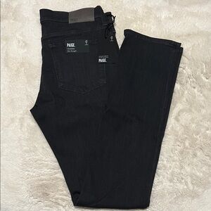 PAIGE Men's Dark Gray Slim Straight Jeans